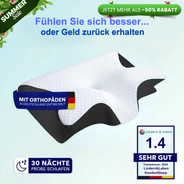 Lindern & Leben KomfortSleep - Orthopädisches 3D Kopf- & Nackenstützkissen