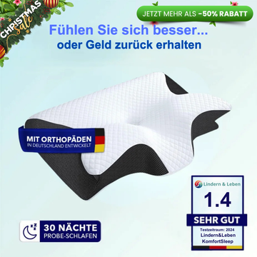 KomfortSleep - Orthopädisches 3D Kopf- & Nackenstützkissen